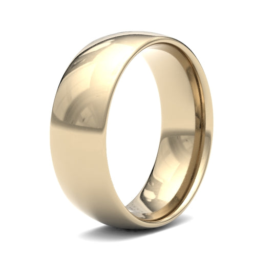9K Yellow Gold Traditional Court 7mm Band