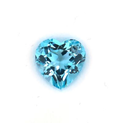 7.66ct Heart Natural Topaz (Colour Blue, Clarity Eye Clean, Cut Faceted)