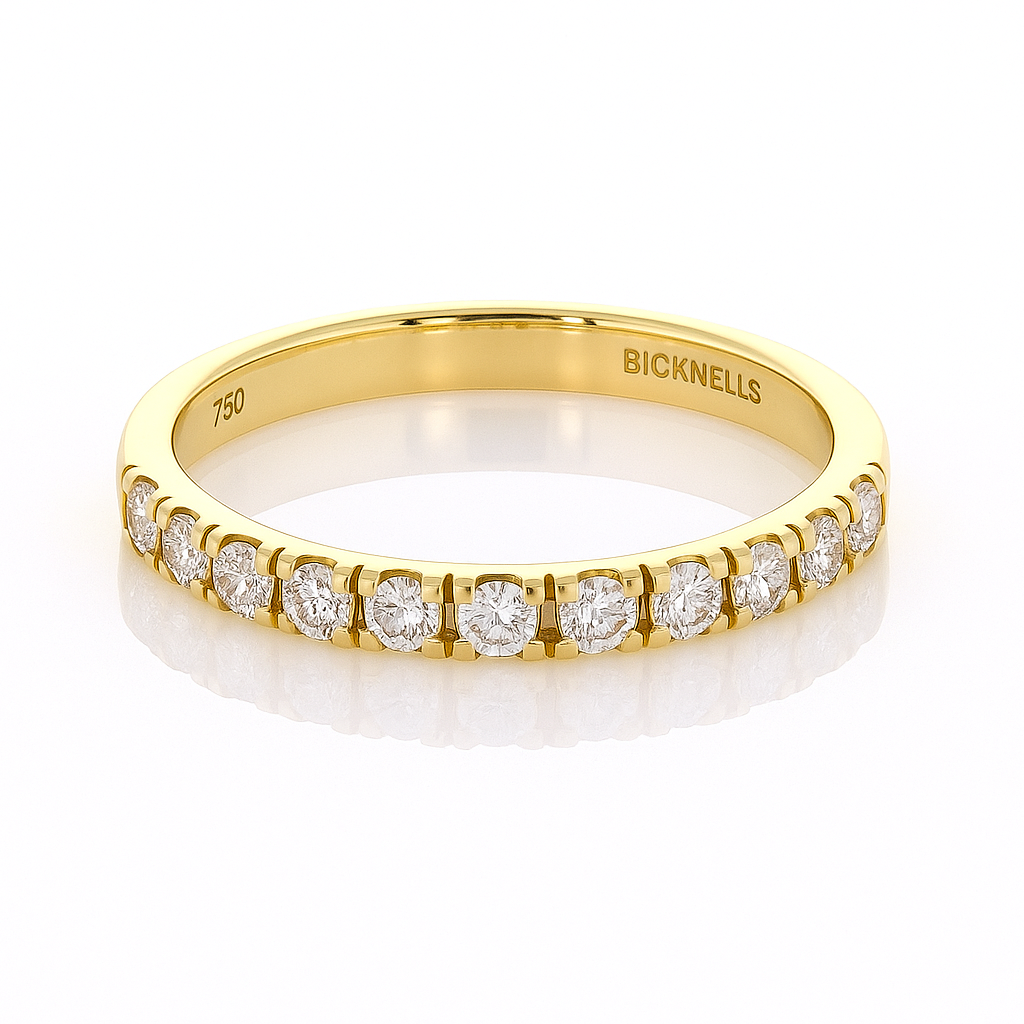 18k Yellow Gold 0.50ct Round Brilliant Eternity Ring