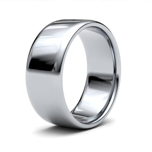 9K White Gold Soft Court 8mm Band
