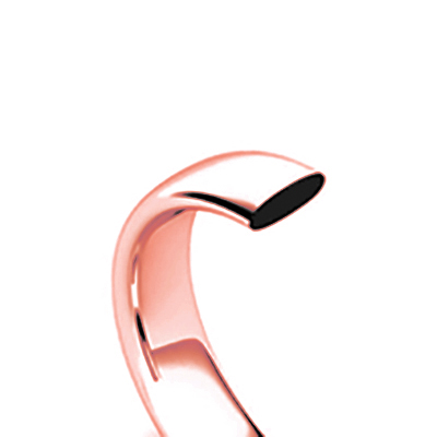 18K Rose Gold Traditional Court 3mm Band