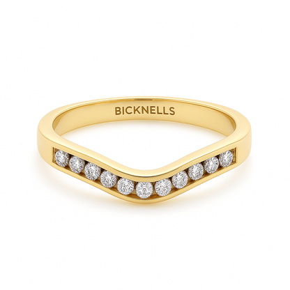 18k Yellow Gold 0.16ct Round Brilliant Shaped Eternity Ring