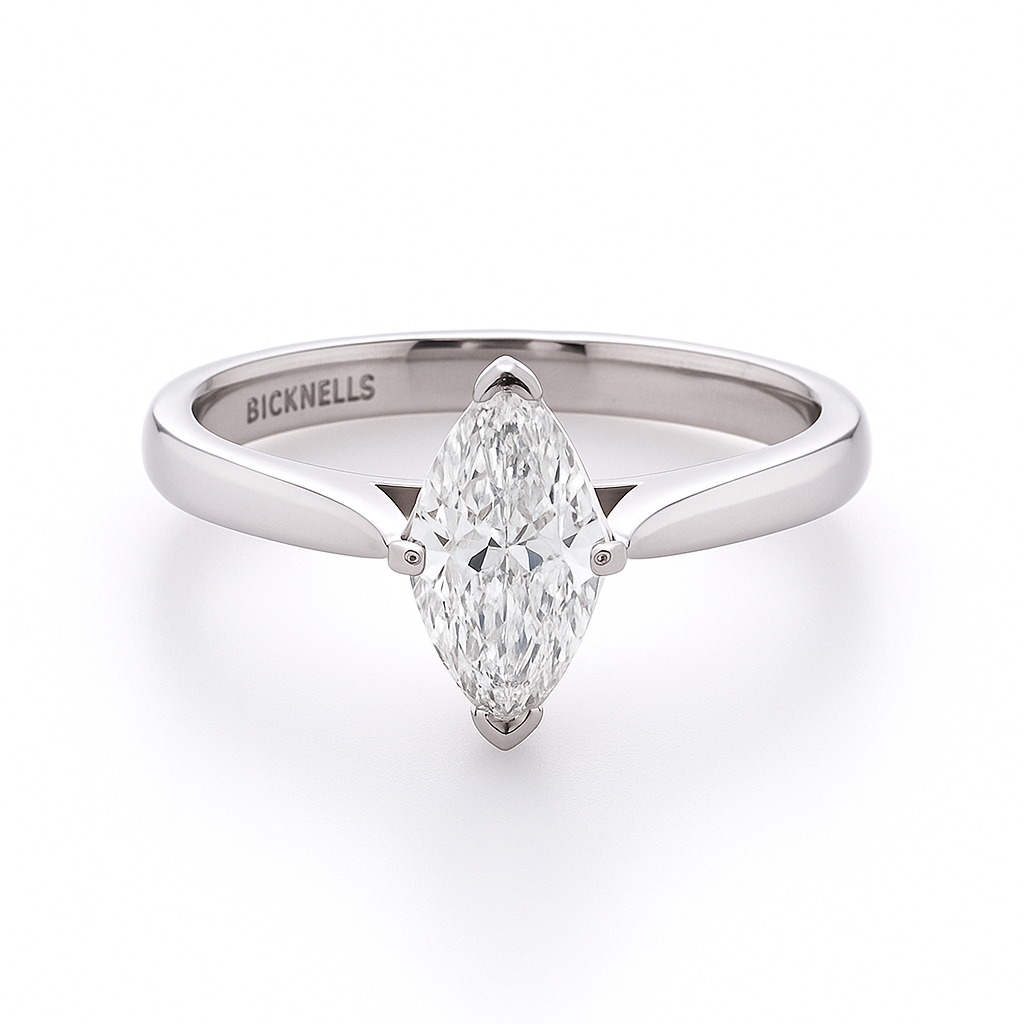 Platinum 1.00ct Marquise Engagement Ring