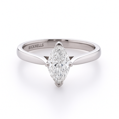 Platinum 1.00ct Marquise Engagement Ring