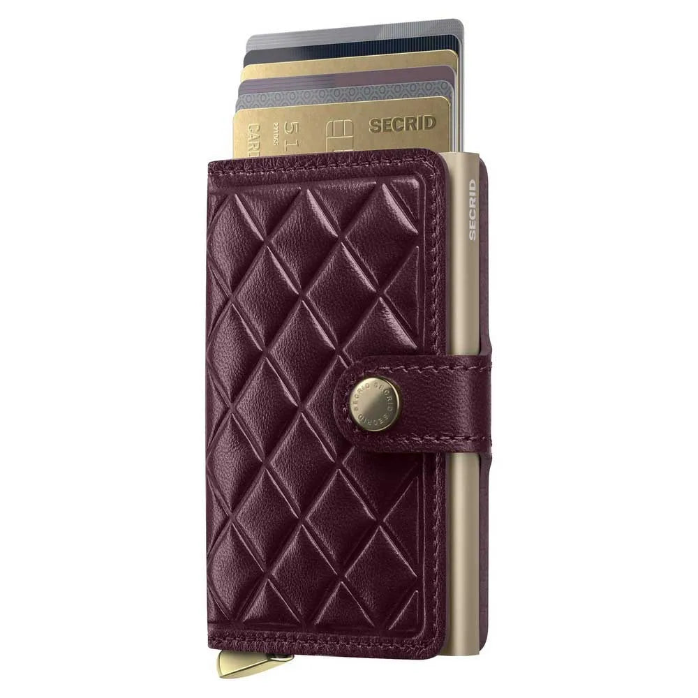 Secrid Premium Miniwallet Embossed Leather Bordeaux