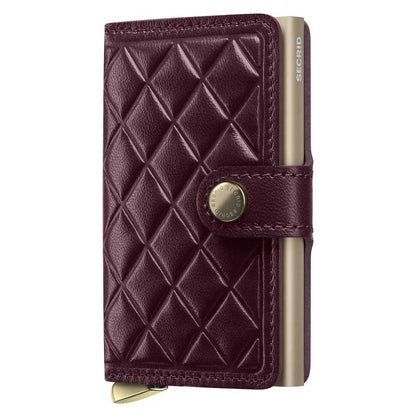 Secrid Premium Miniwallet Embossed Leather Bordeaux