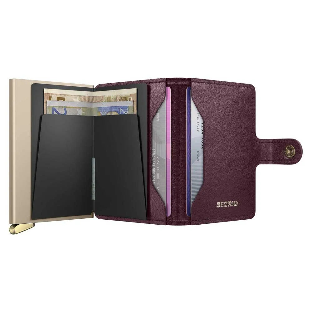 Secrid Premium Miniwallet Embossed Leather Bordeaux