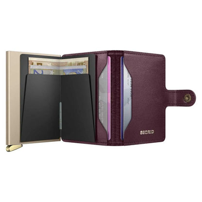 Secrid Premium Miniwallet Embossed Leather Bordeaux