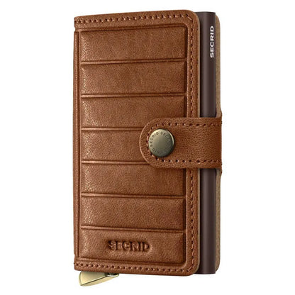Secrid Premium Miniwallet Embossed Leather Cognac