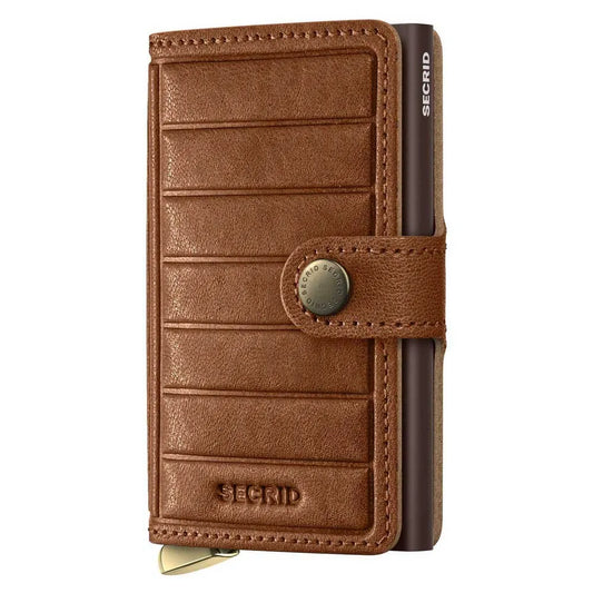 Secrid Premium Miniwallet Embossed Leather Cognac