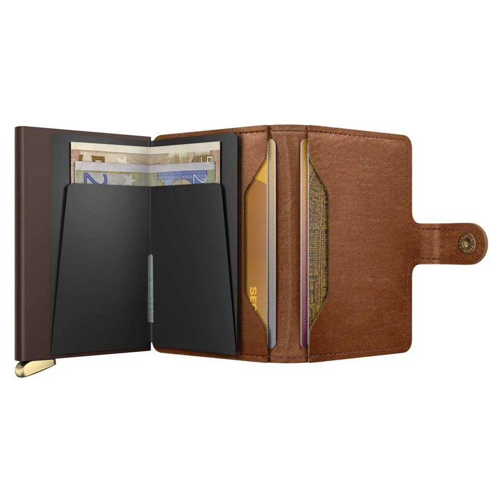 Secrid Premium Miniwallet Embossed Leather Cognac