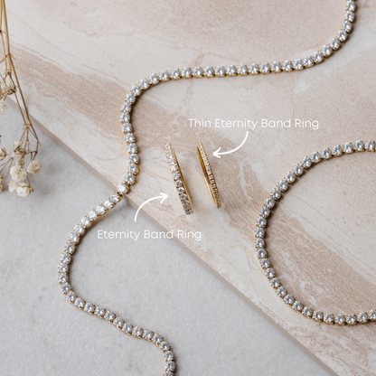 D. Louise - Eternity Band Ring: Gold / US 9 / UK R / EU 59