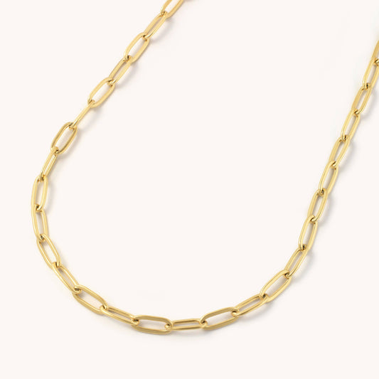 D. Louise - Paperclip Necklace: Gold