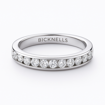 Platinum 1.00ct Round Brilliant Channel Set Eternity Ring