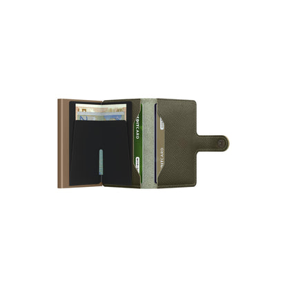 Secrid Miniwallet Saffiano Leather Olive
