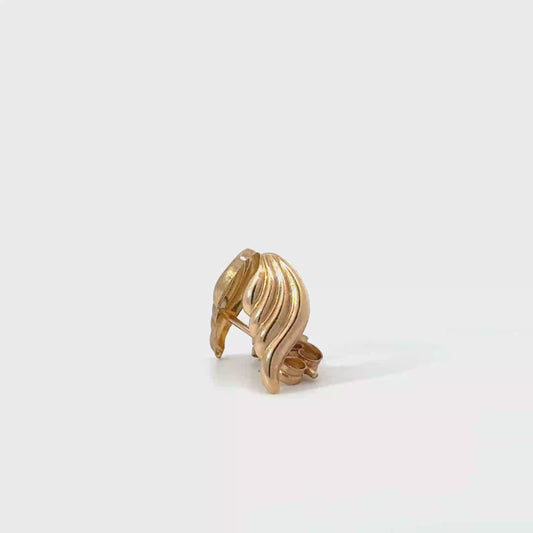 9k Yellow Gold Wing Stud Earrings
