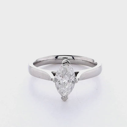 Platinum 1.02ct Marquise Engagement Ring