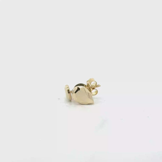 9k Yellow Gold Pear Shape Stud Earrings