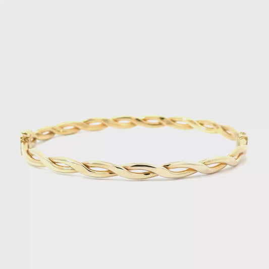 9k Yellow Gold Twist Bangle