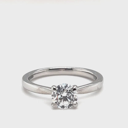 Platinum 0.90ct Round Brilliant Engagement Ring