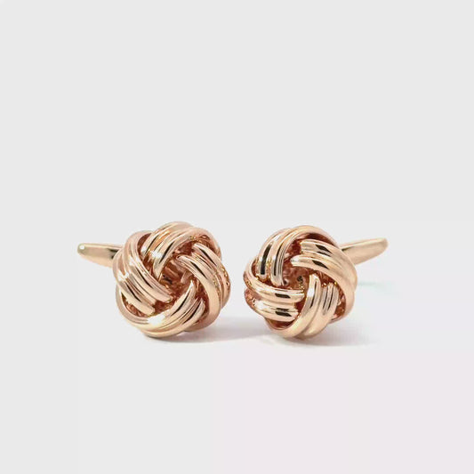 Rose Gold Plated Knot Cufflinks