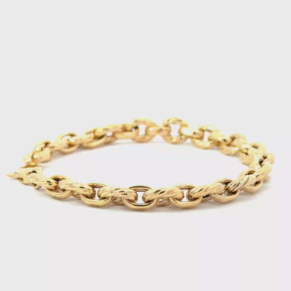9k Yellow Gold Chunky Belcher Bracelet