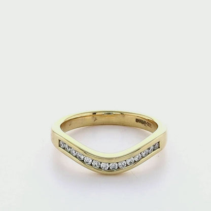 18k Yellow Gold 0.16ct Round Brilliant Shaped Eternity Ring