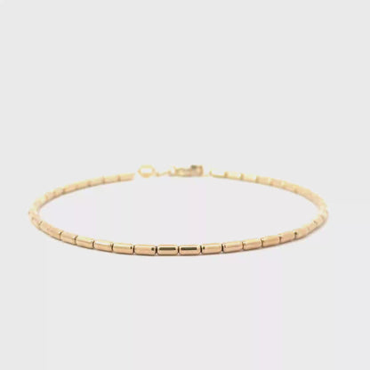 9k Yellow Gold Grain Bracelet