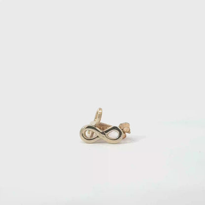 9k Yellow Gold Infinity Stud Earrings