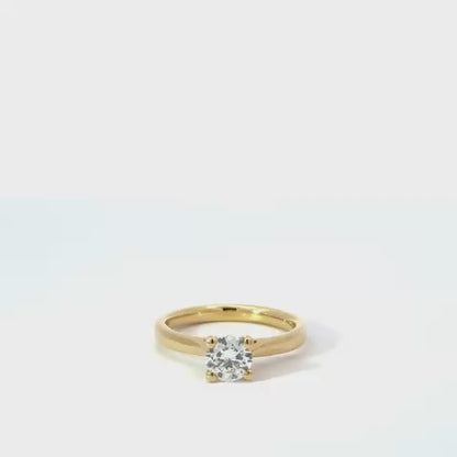 18k Yellow Gold 0.70ct Round Brilliant Cut Lab Diamond Solitaire Engagement Ring